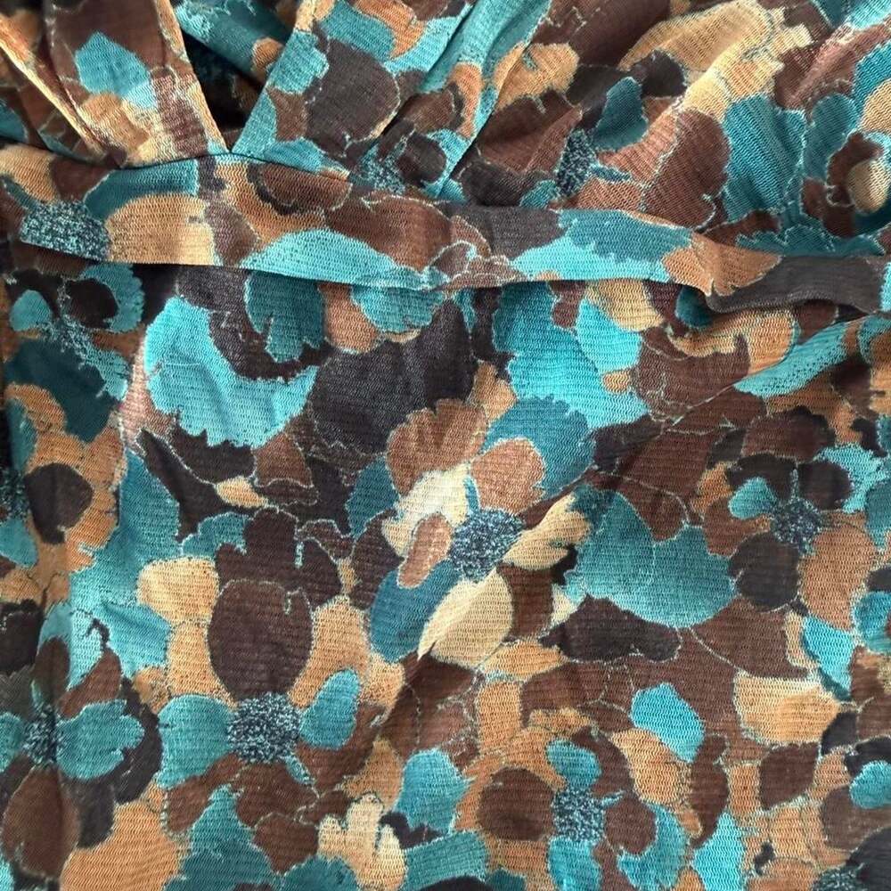 :ratio by Liz Claiborne Mesh Floral Wrap Top | Y2K 2000s | Women’s Size Medium - Picture 5 of 6